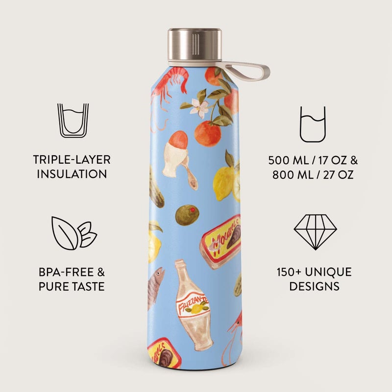 بورجا زجاجة مياه بورغا. حافظ على مشروباتك في درجة الحرارة المثالية وعلى أناقتك لا تشوبها شائبة، سواء في صالة الألعاب الرياضية أو المكتب أو في الهواء الطلق (500 مل) - Image 2